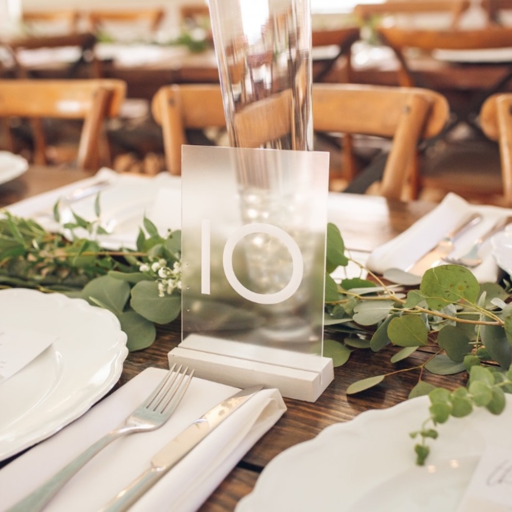 Acrylic Table Numbers 1-16